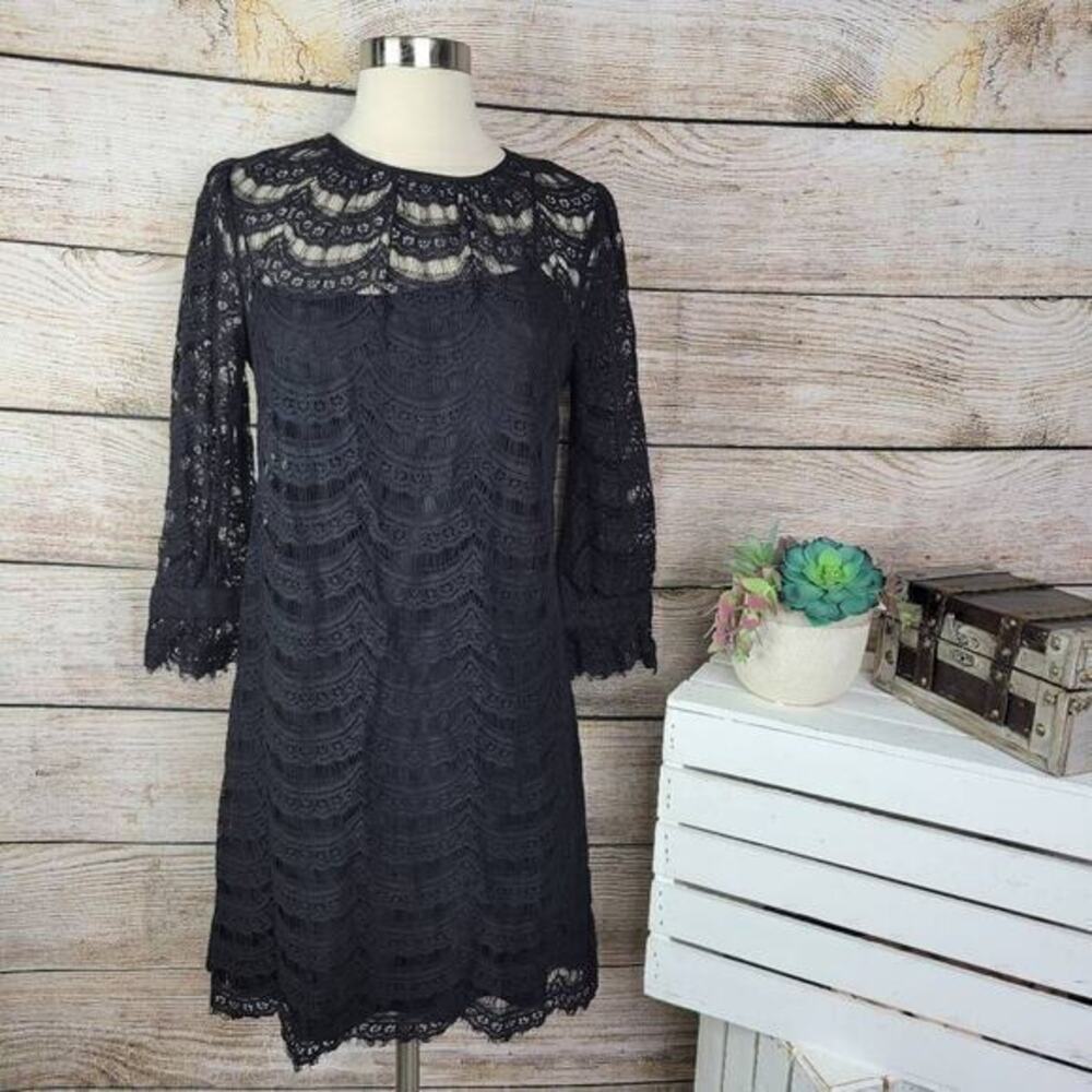 Milly of New York Women’s Sheath Lined Lace Dress Black Size 2